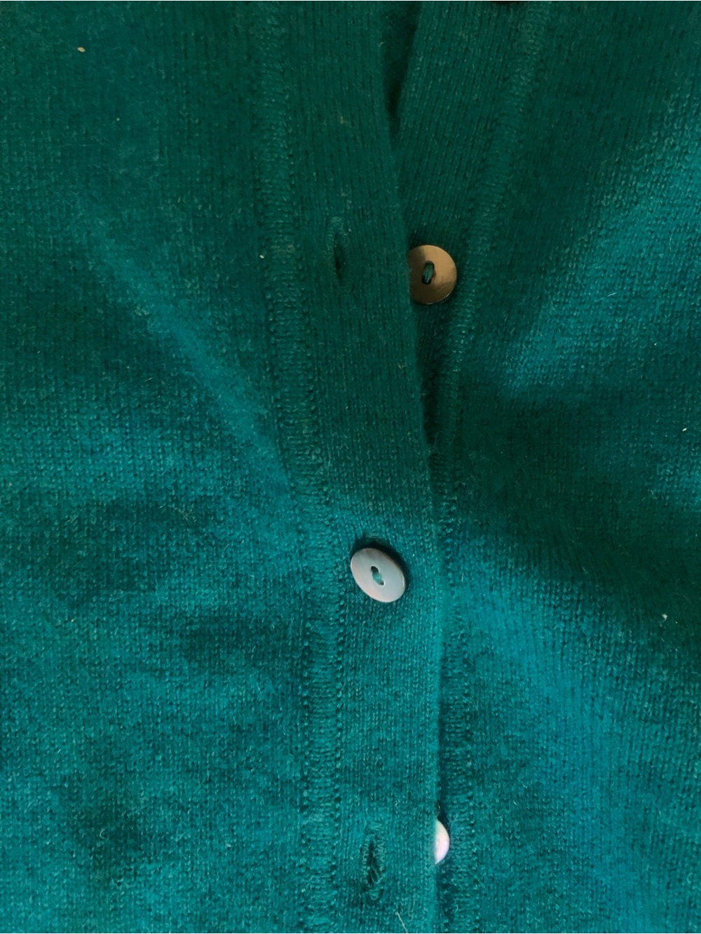 Pure Collection Teal Button-Front Cardigan - Picture 4 of 4